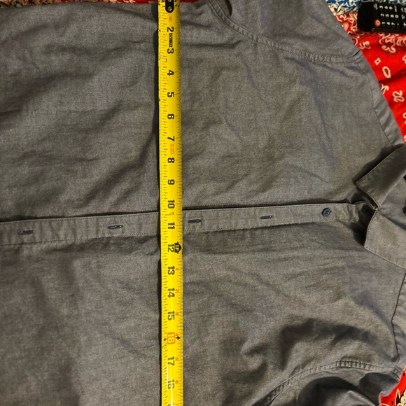 Adidas long sleeve button down shirt blue, only worn once - Picture 6 of 7